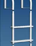 White Galvalume 3 Step Ladder with Removable Legs
